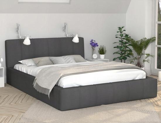Luxusná posteľ FLORIDA 180x200 s kovovým zdvižným roštom GRAFIT